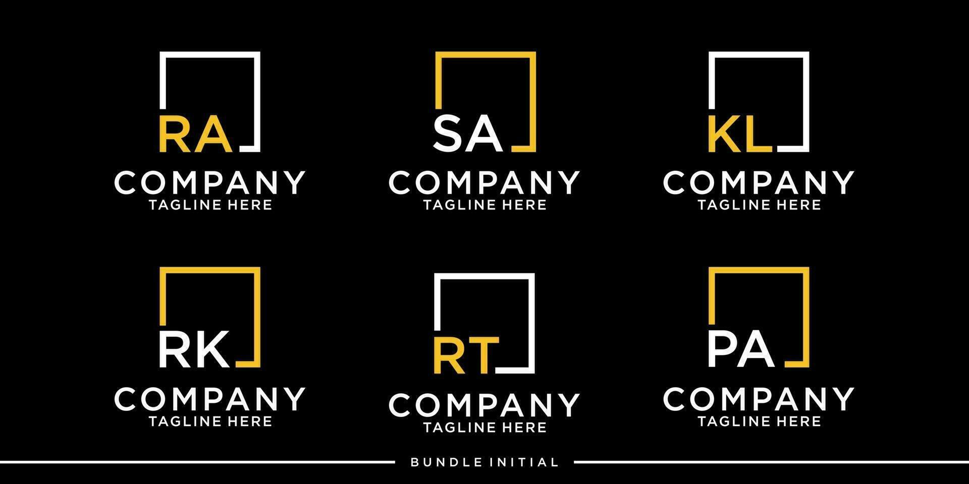 logo box Initial bundle vector