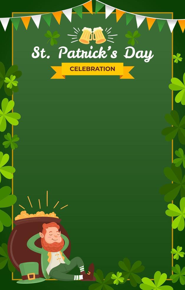 St. Patrick's Day Background with Flag Decorations vector