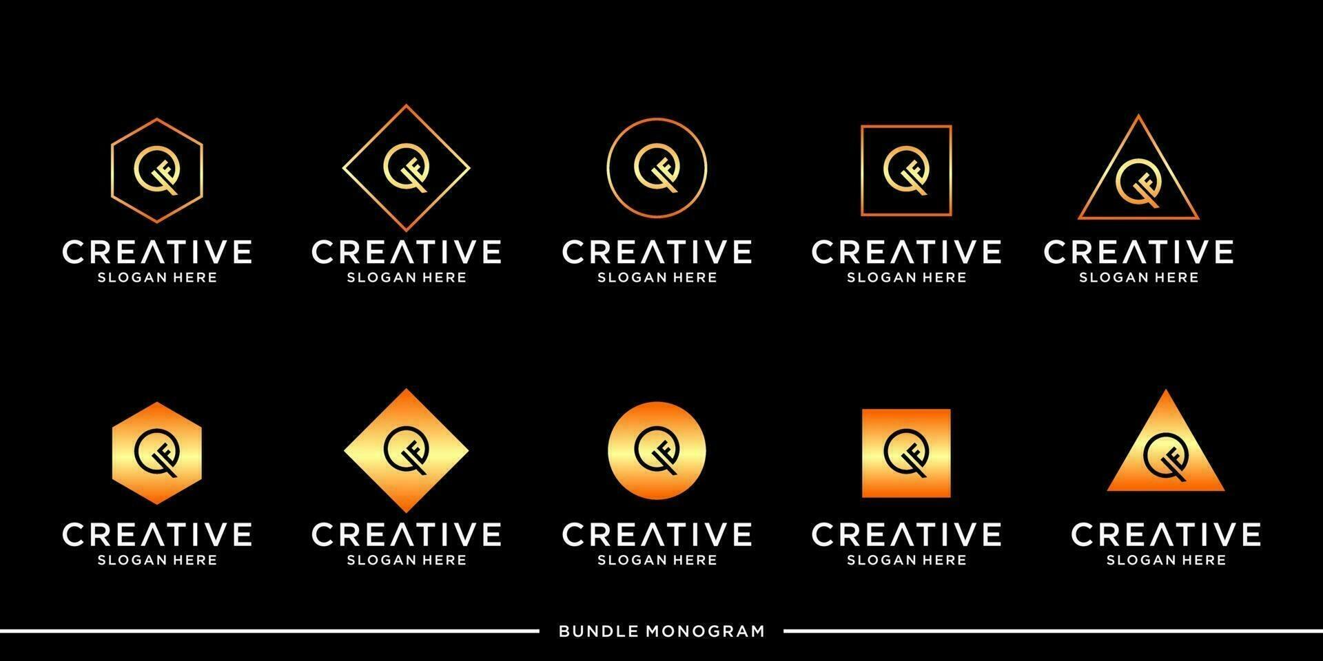 QF logo monogram bundle vector