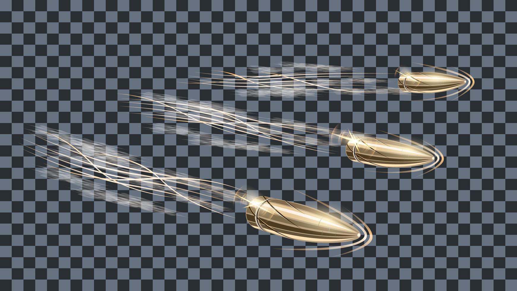 Flying Bullets on the Battlefield Close Up vector