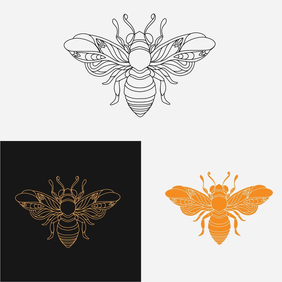 bee simmetry design vector