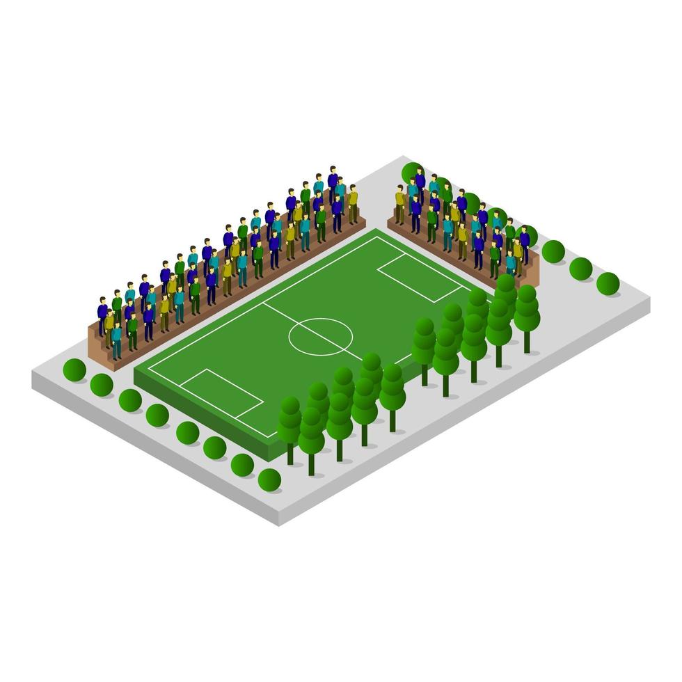 Isometric Stadium Illustrated On White Background vector