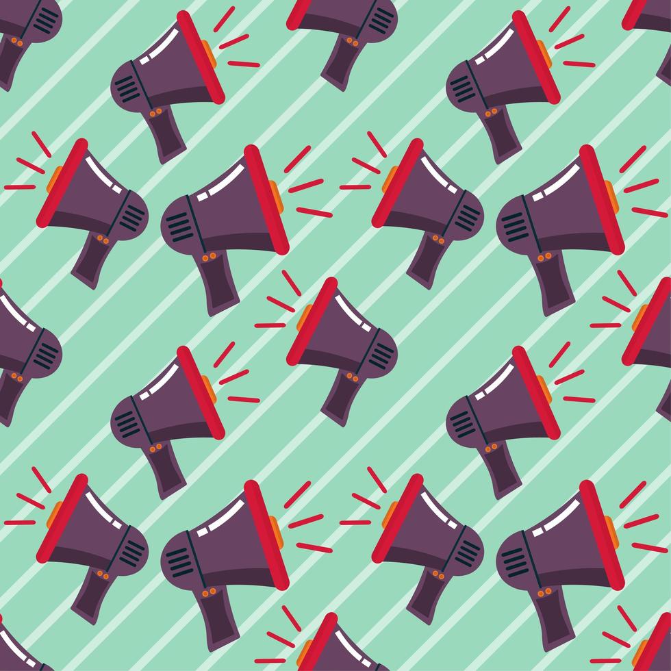 megaphone seamless pattern illustration vector