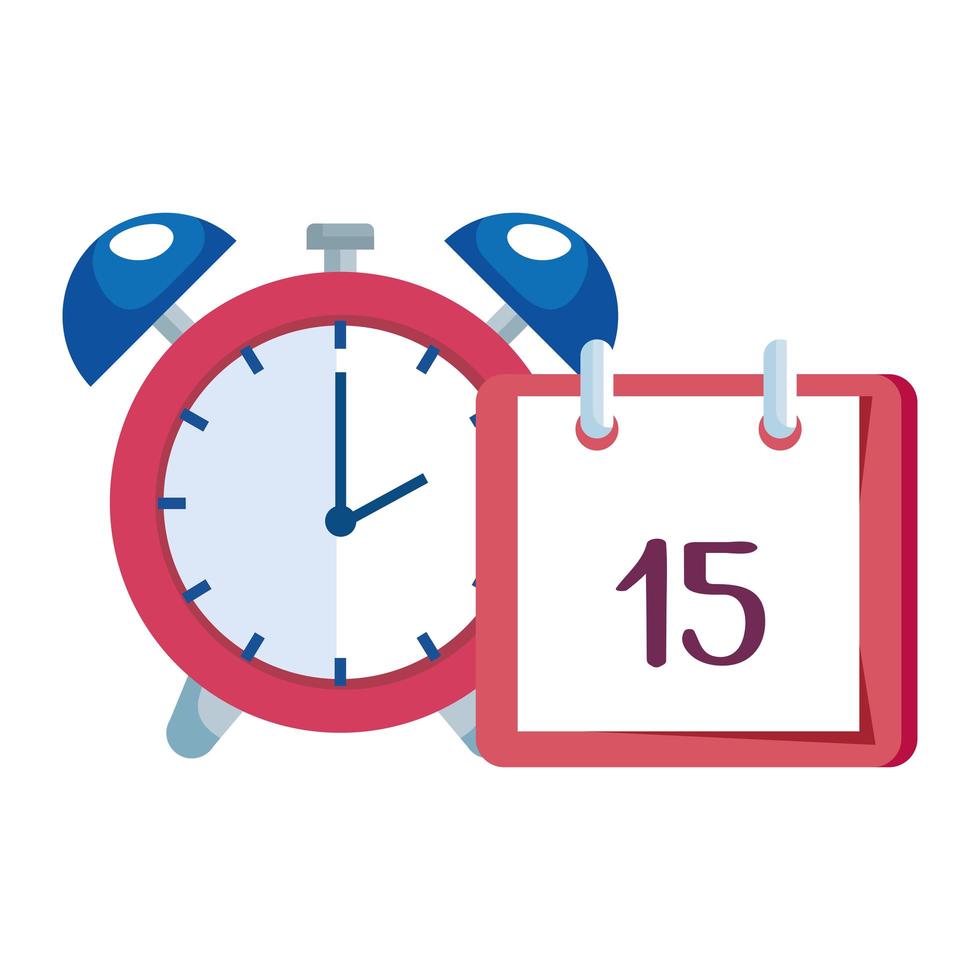 alarm clock with calendar reminder vector