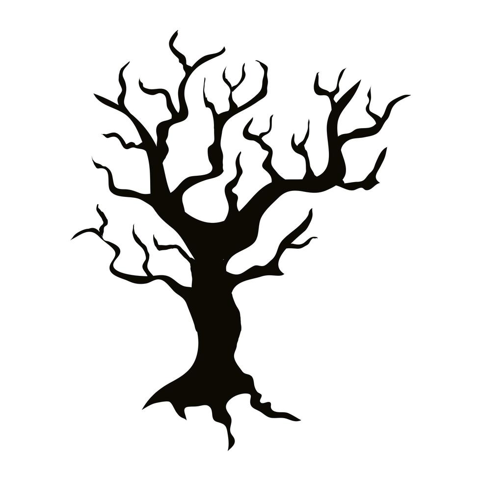 icono aislado de planta de árbol seco vector