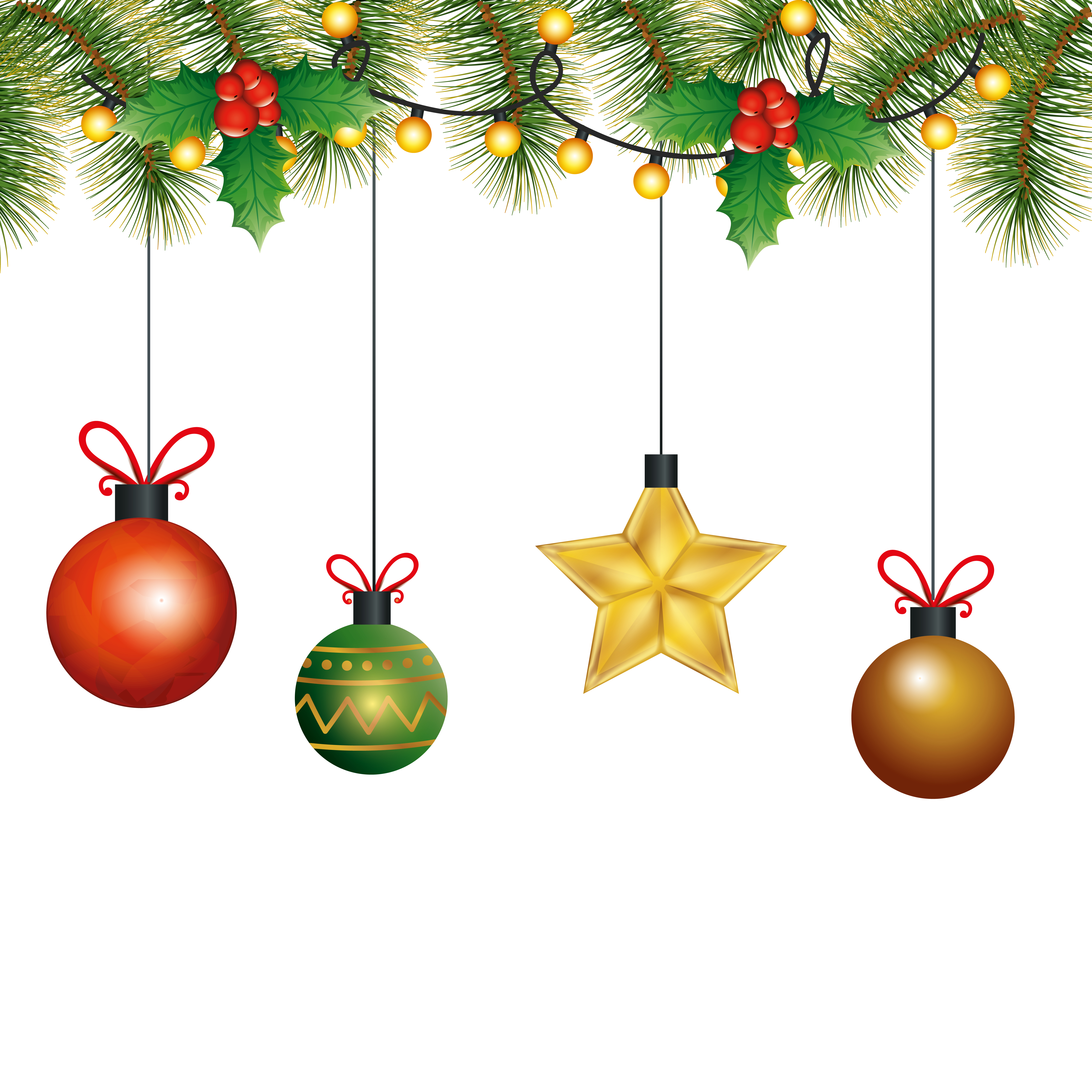 balls with star hanging christmas decoration 1912321 Vector Art at ...