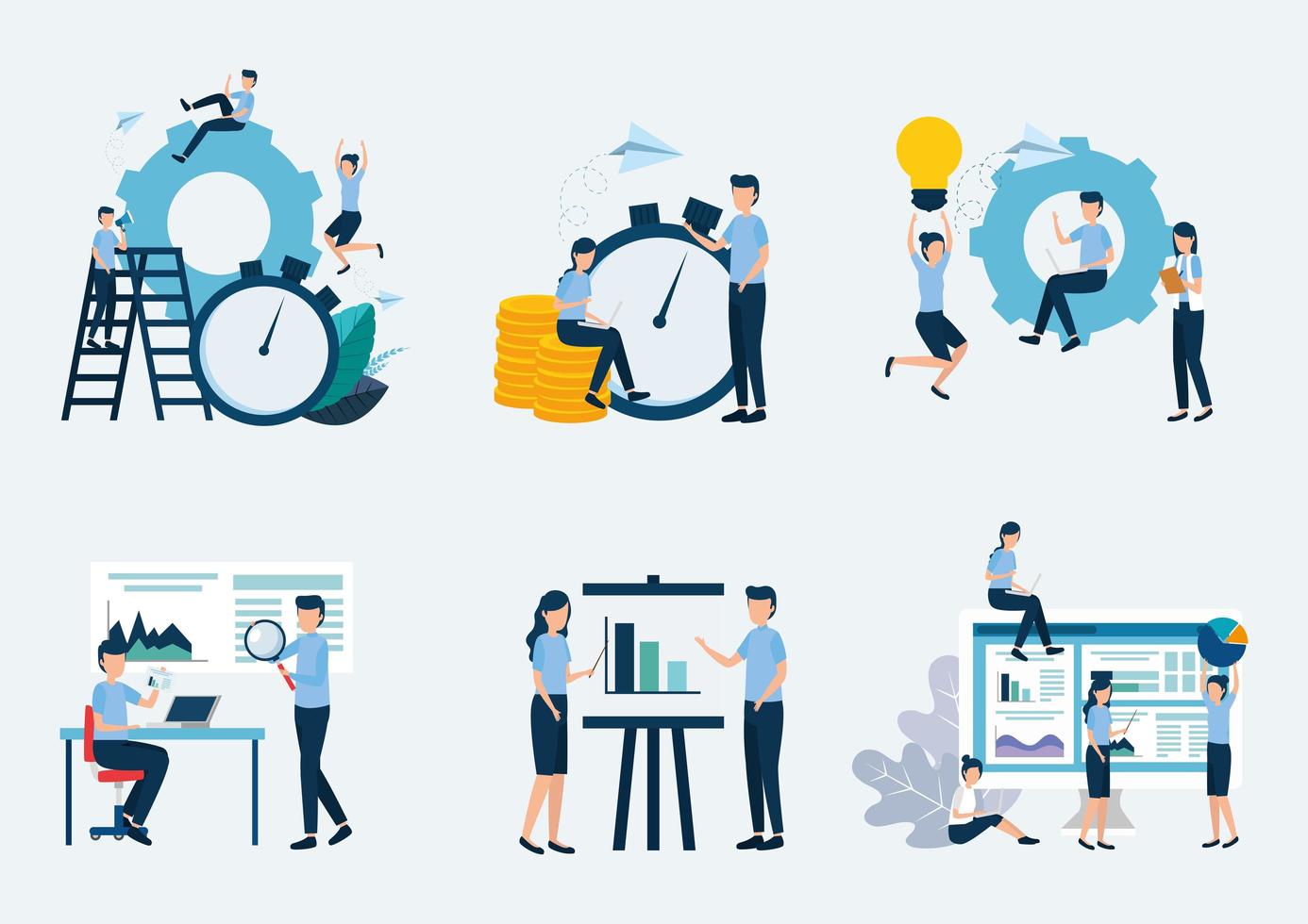 Business analysis statistics vector design