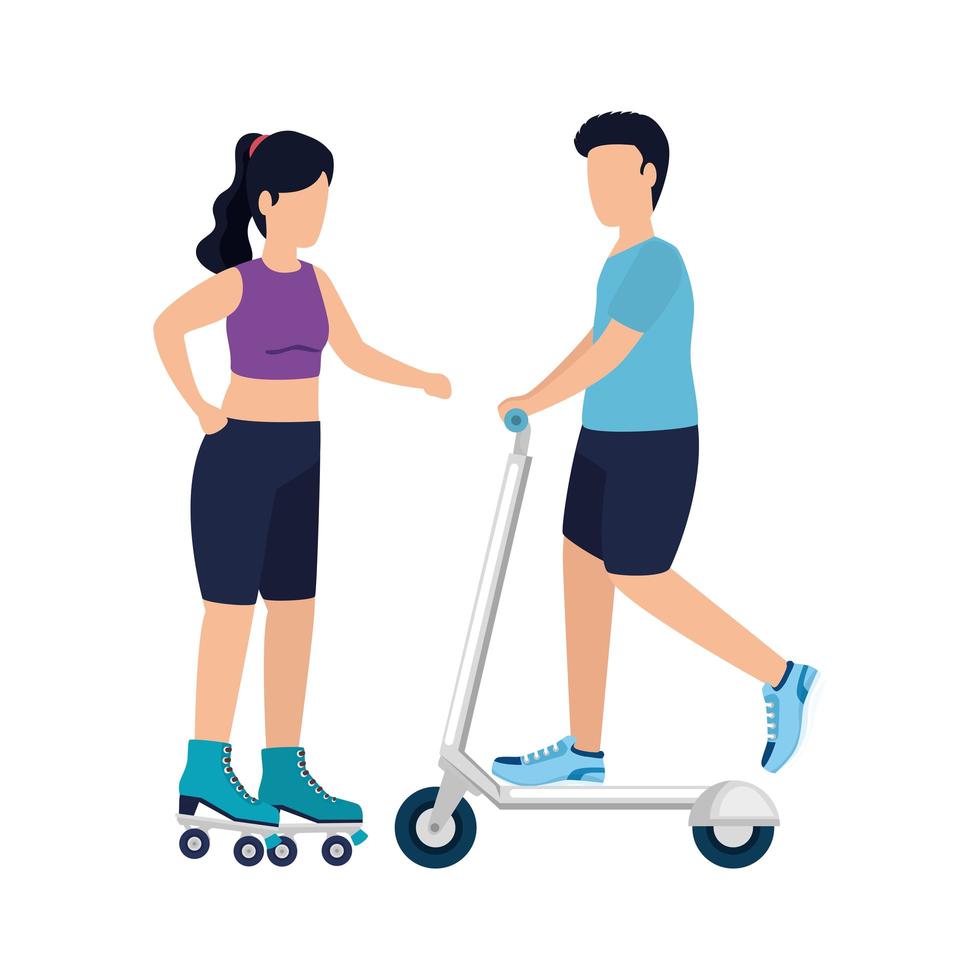 Man woman and healthy lifestyle vector design