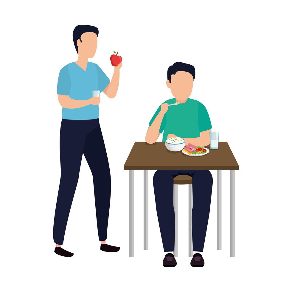 Avatar men and healthy lifestyle vector design