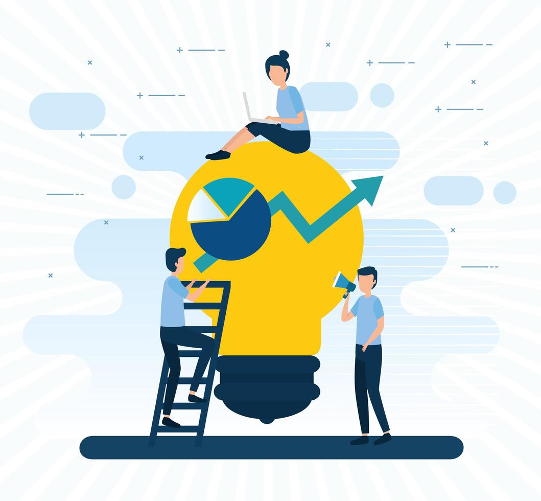 Business analysis statistics vector design