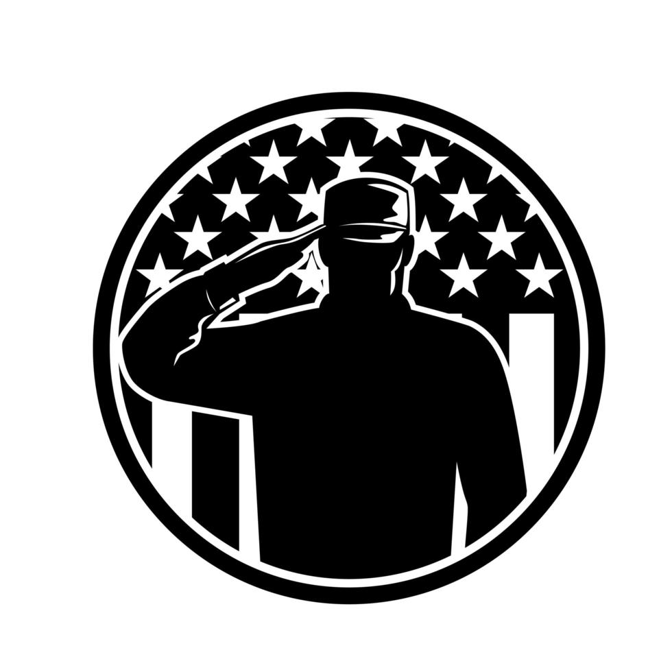 American Veteran Soldier or Military Serviceman vector