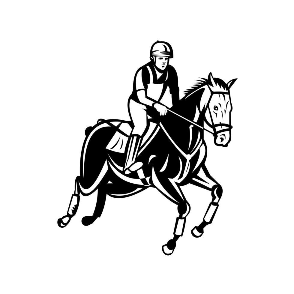 Equestrian Riding Horse Show Jumping vector