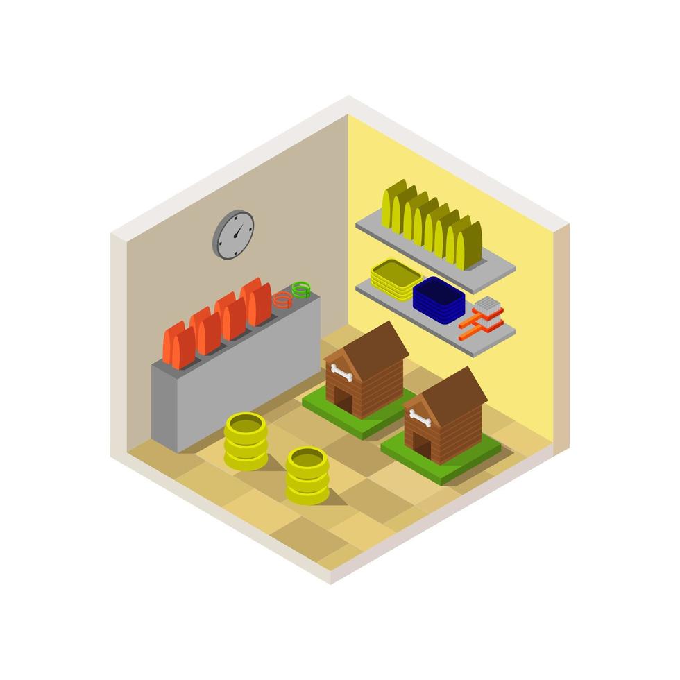 Isometric Pet Shop vector