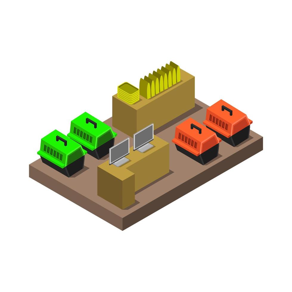 Isometric Pet Shop vector