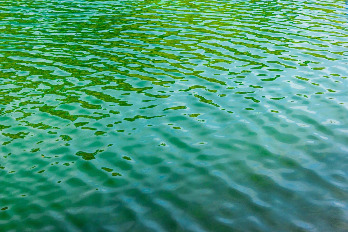 ondas en la superficie del agua verde foto