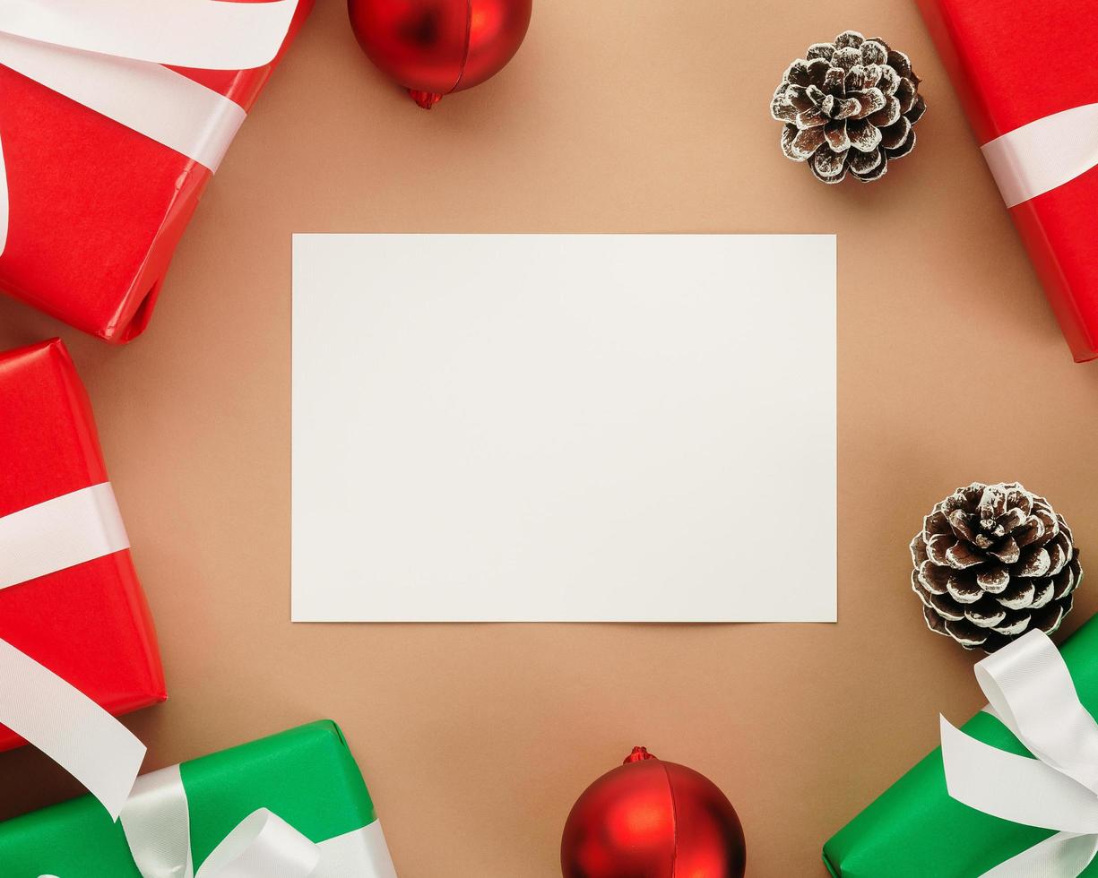 Christmas greeting card mock-up photo