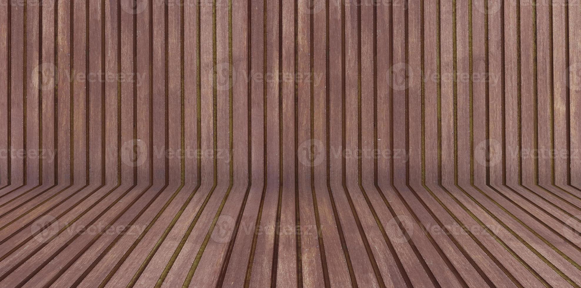 Ilustración 3d de sala de madera foto