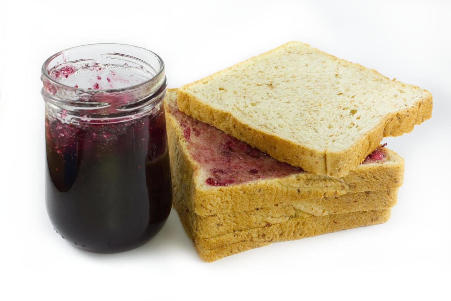 Jam with bread photo