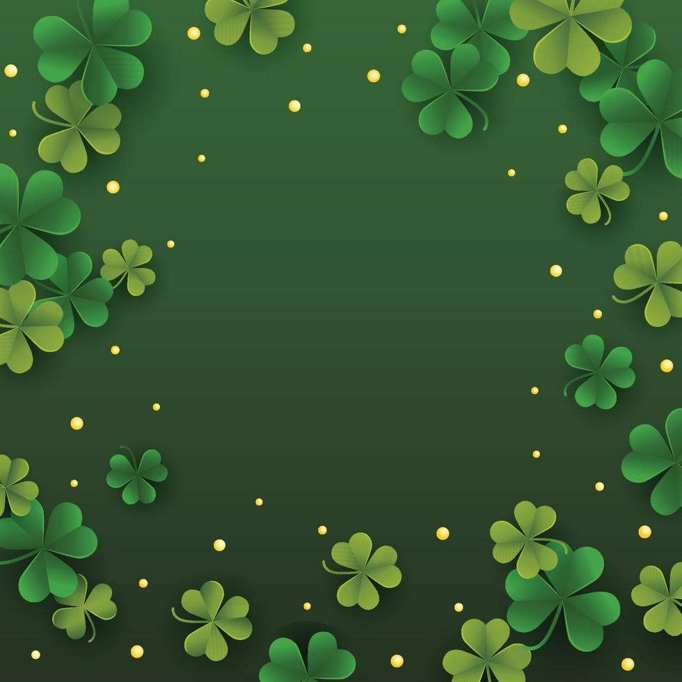 fondo del trébol del día de san patricio vector