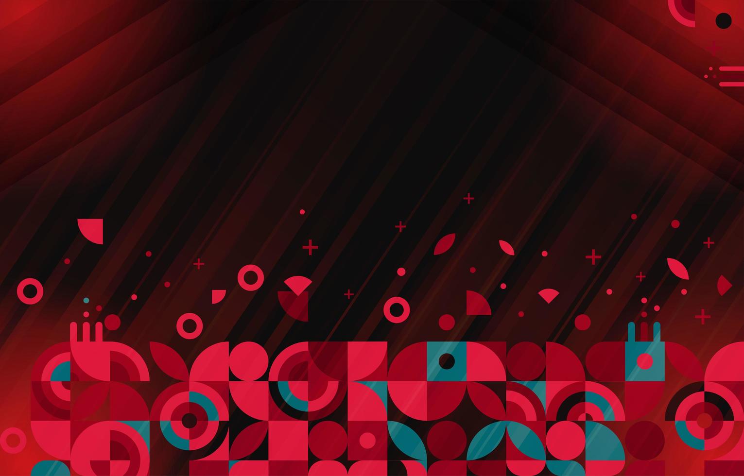 arte abstracto geométrico rojo futurista dinámico vector