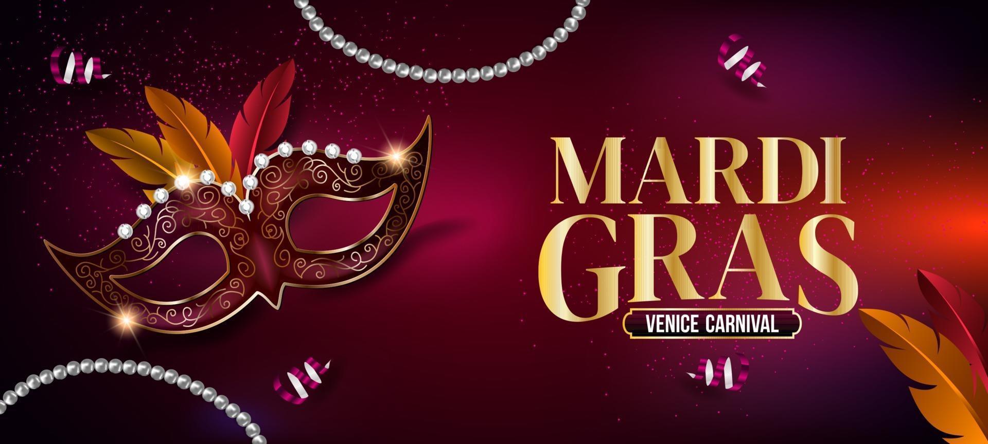 Mardi Gras Mask Background vector