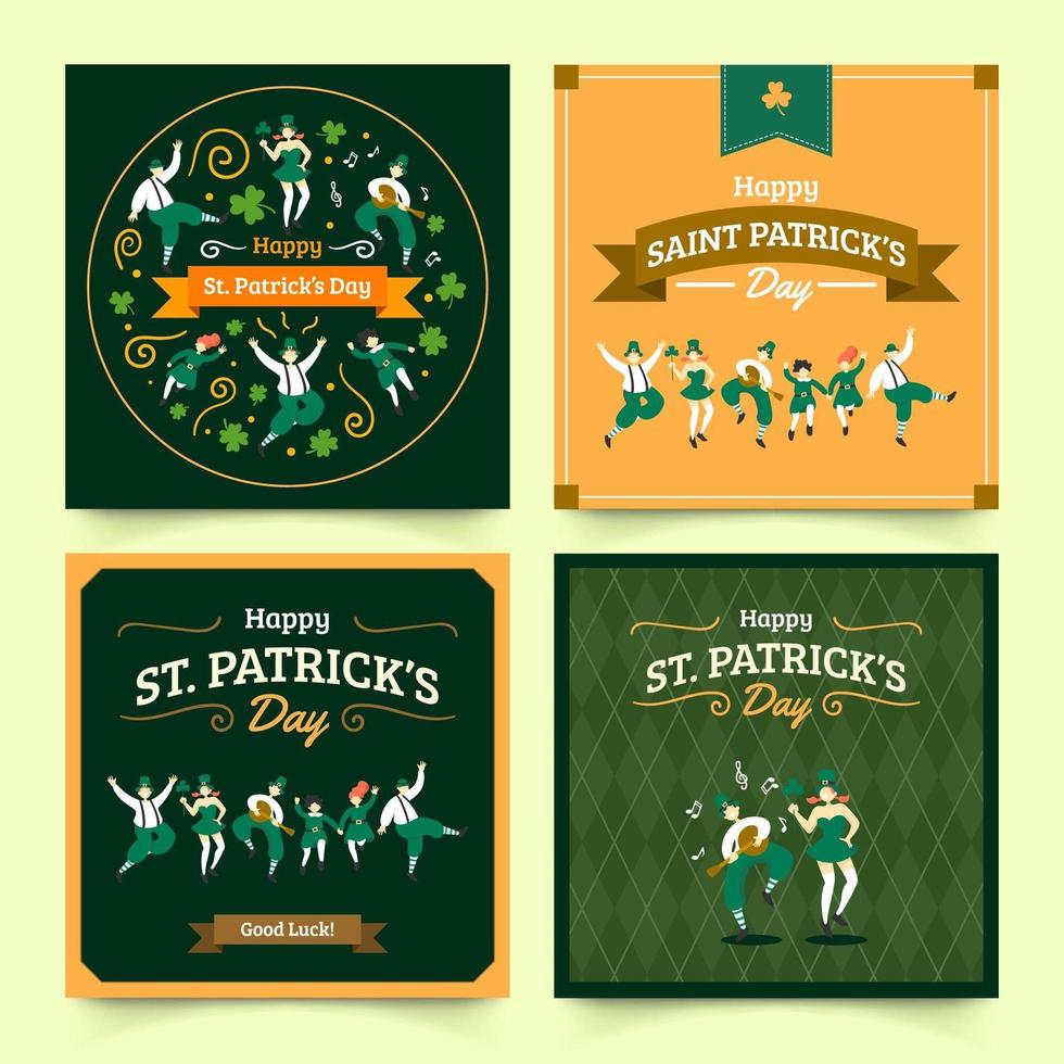 tarjeta del día de san patricio vector