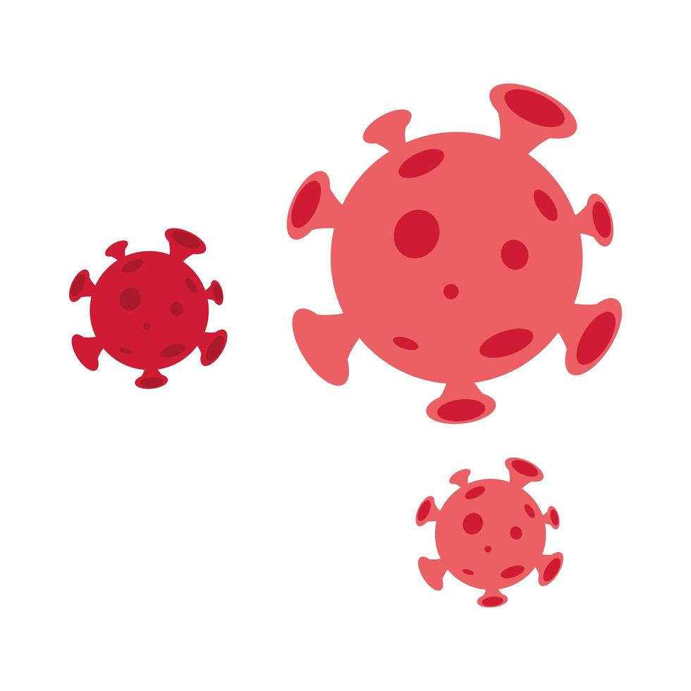 Red covid 19 virus vector design