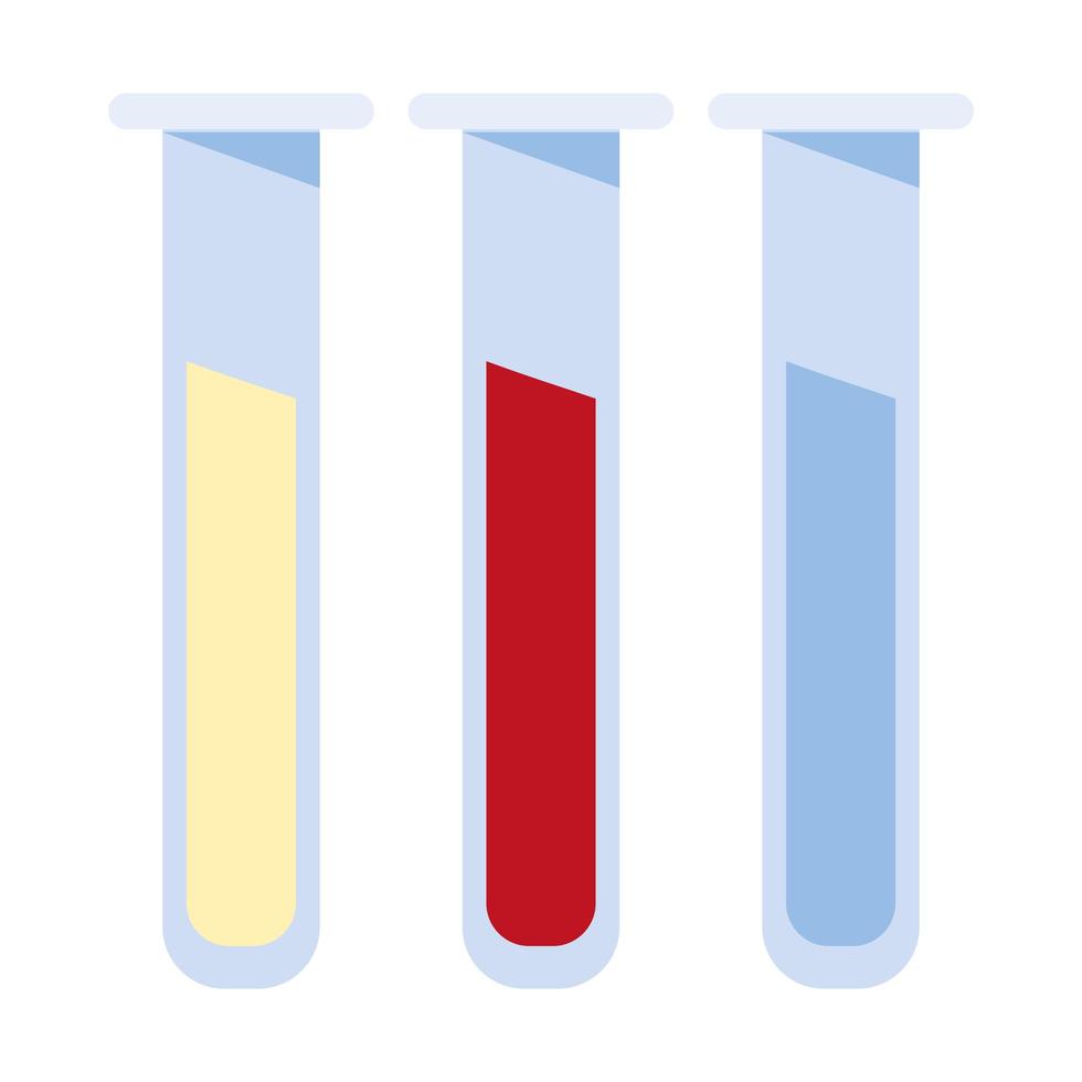 chemistry tubes icons vector design