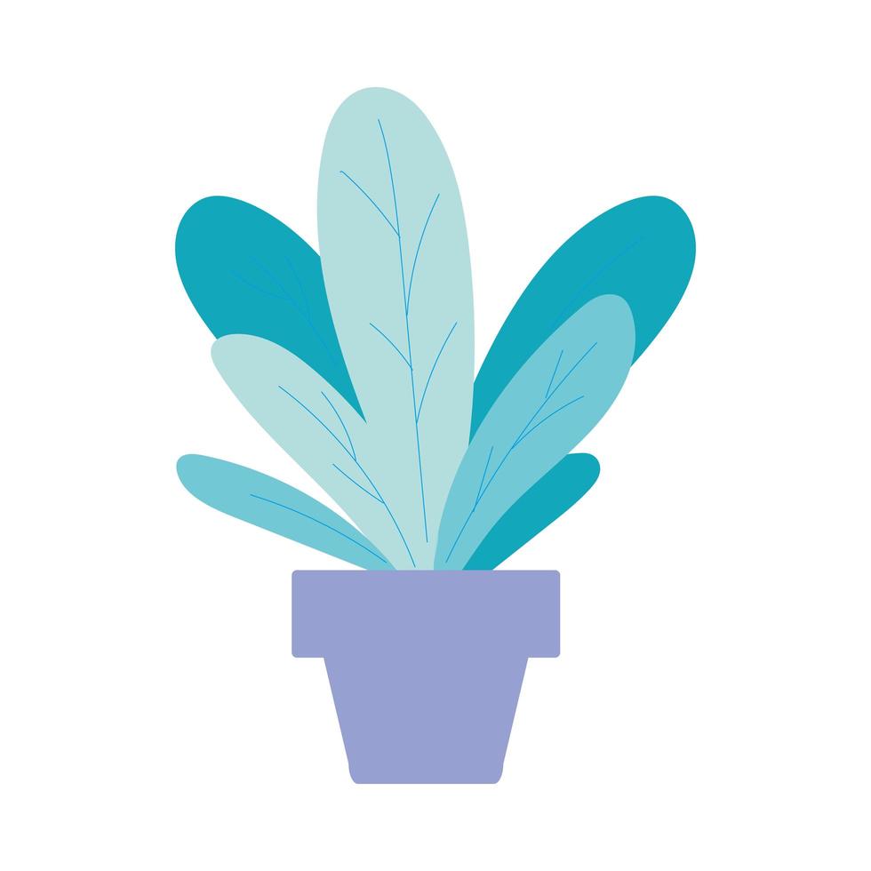 Isolated plant inside pot vector design