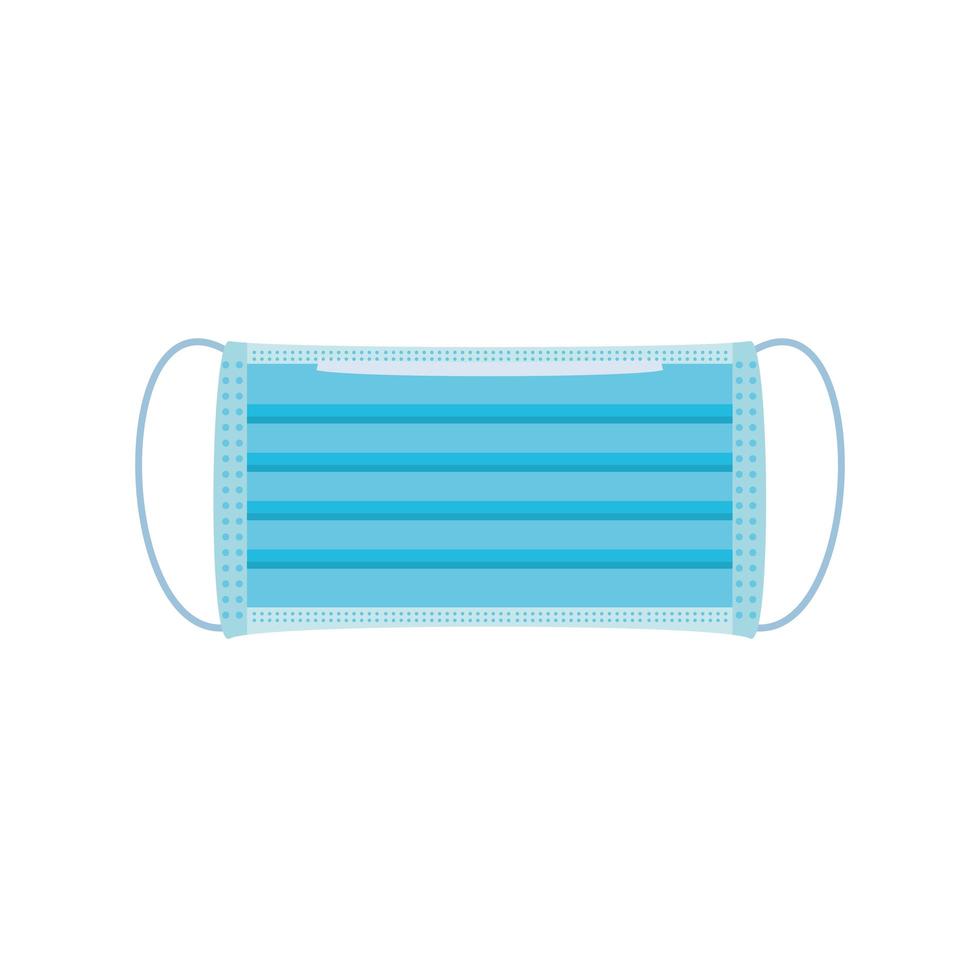 medical face mask on white background vector