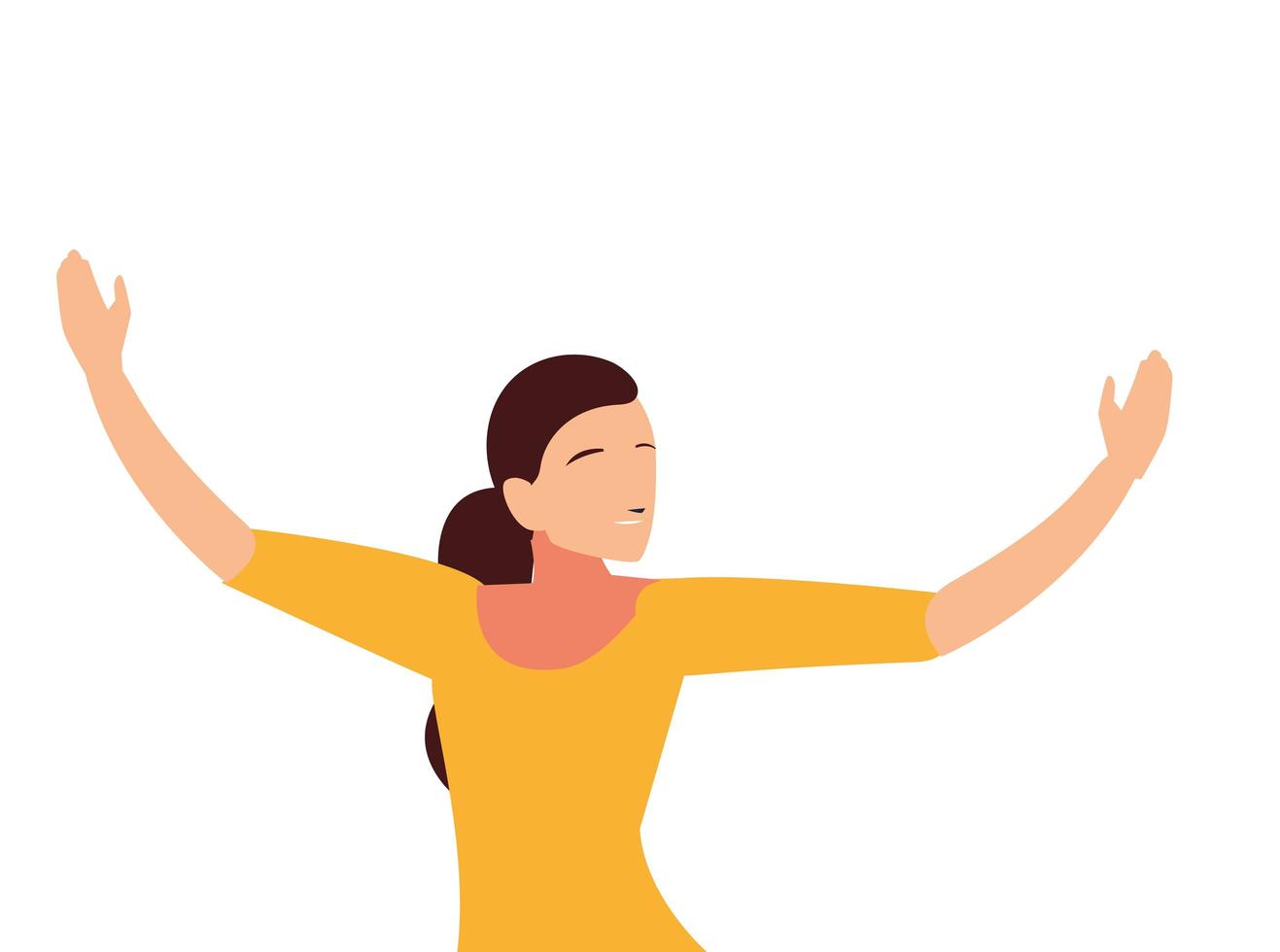 woman doing dance exercises at home vector