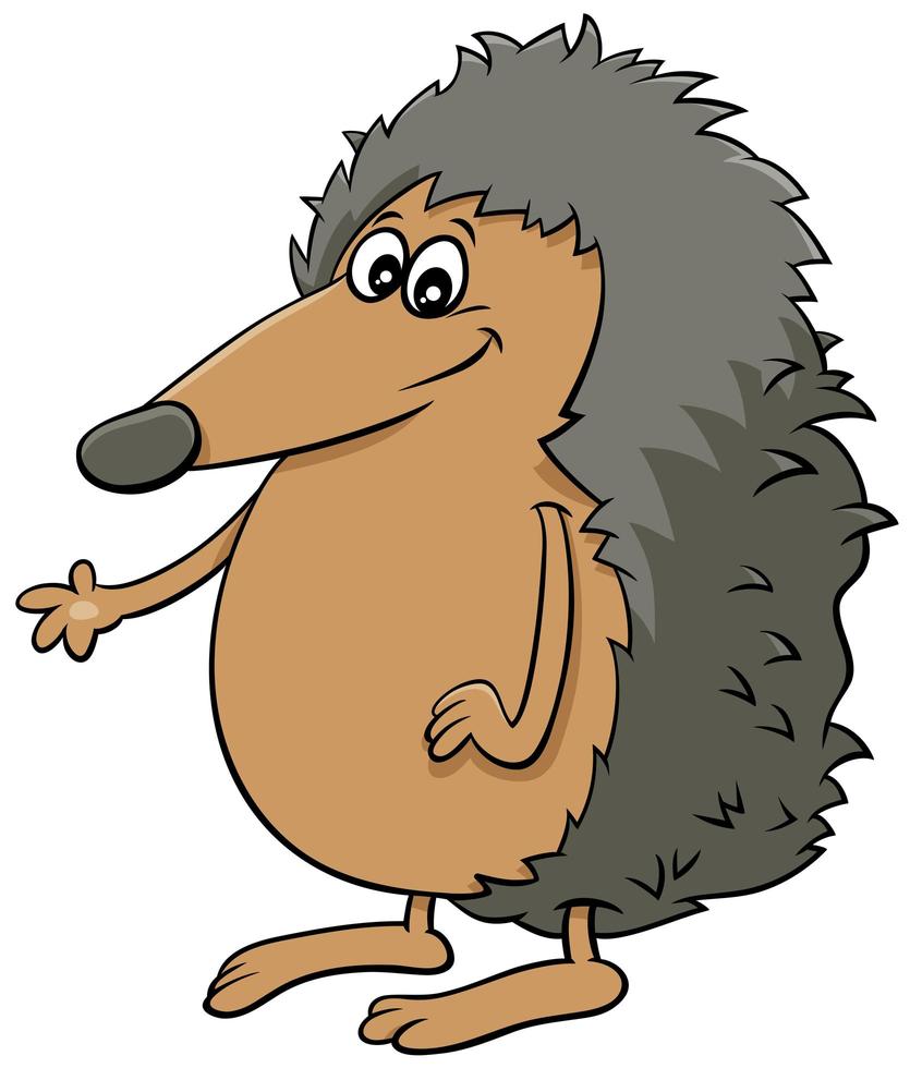 comic hedgehog cartoon animal character vector