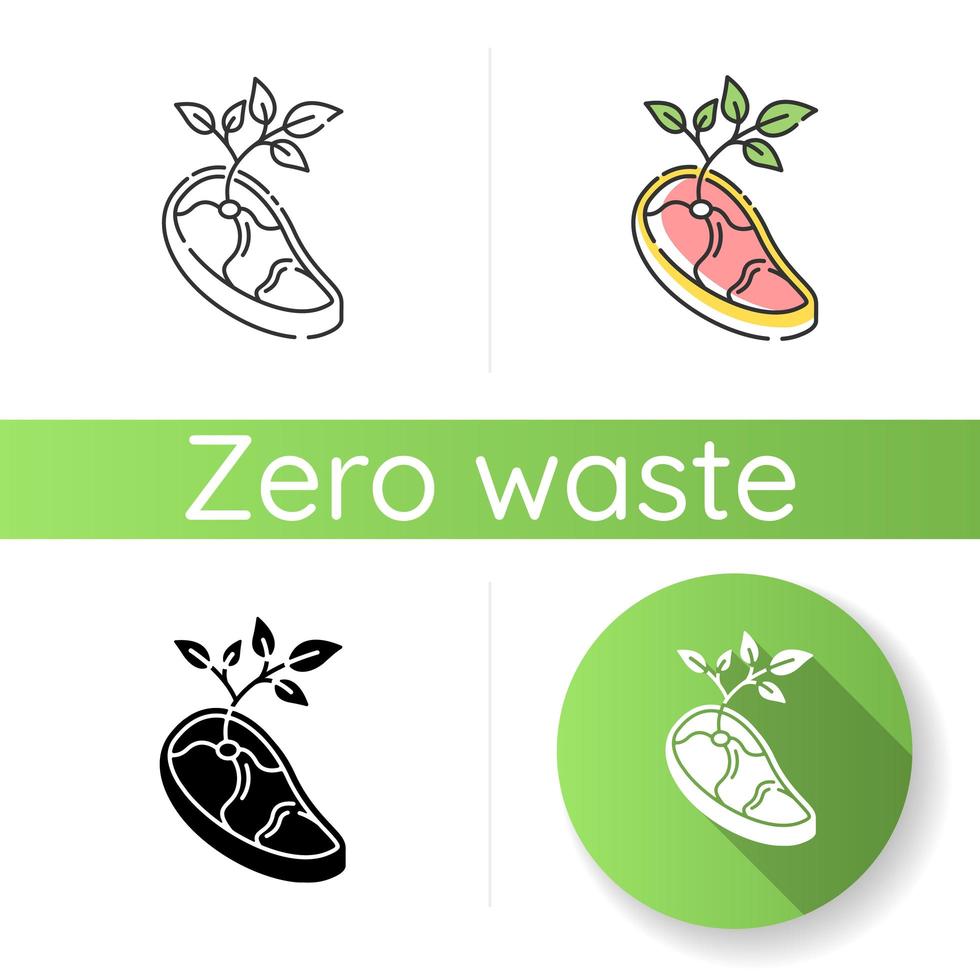Vegan meat icon vector