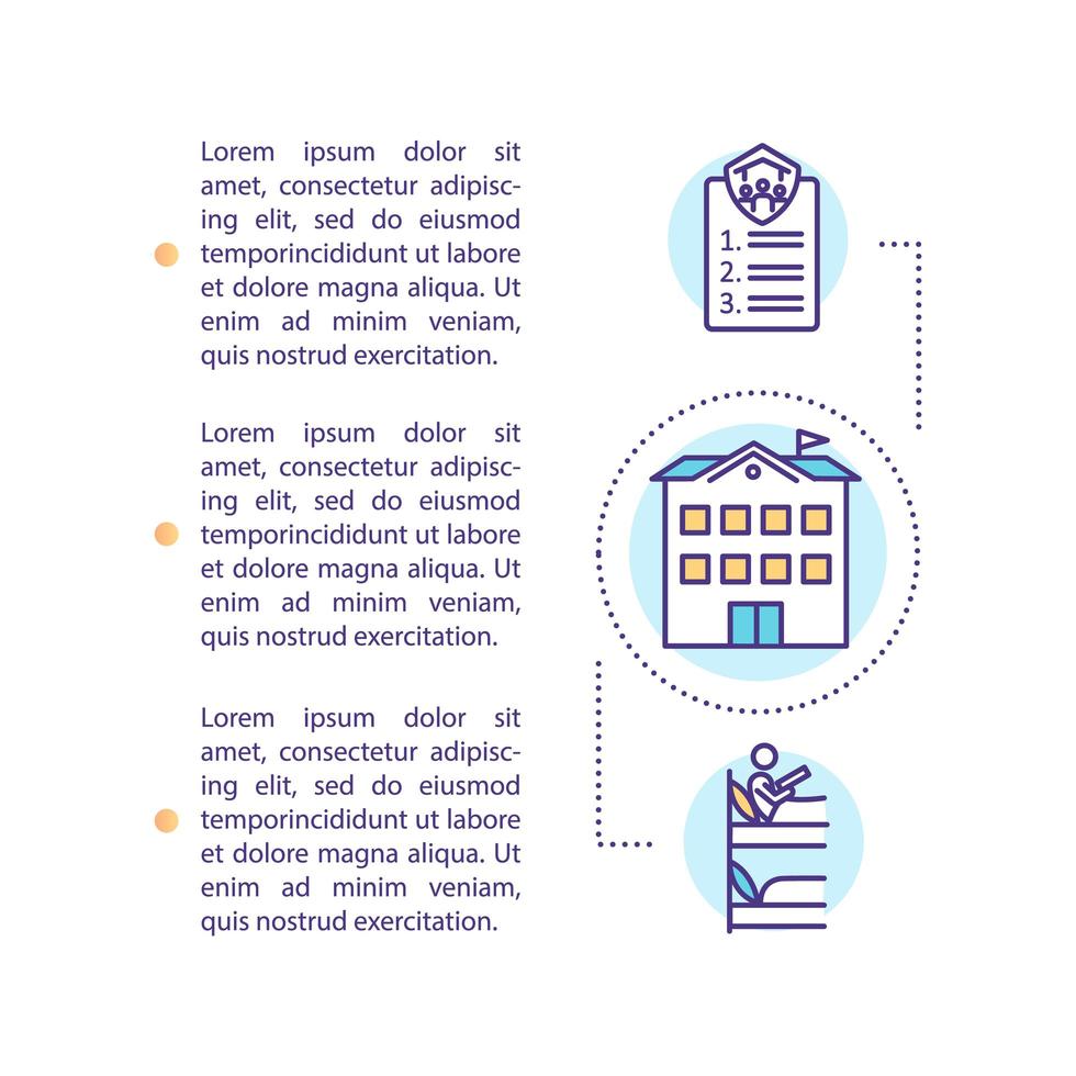 icono de concepto de dormitorio con texto vector