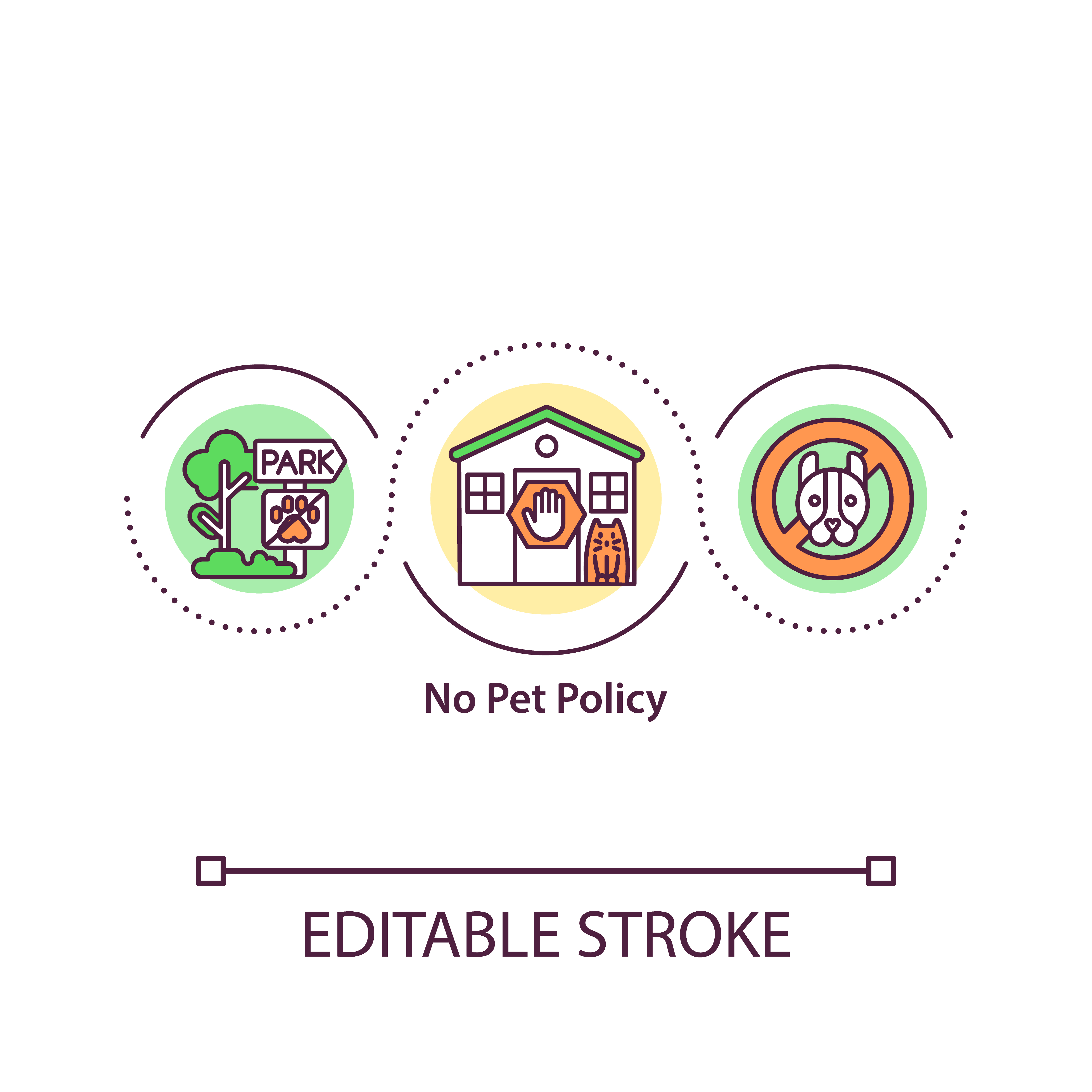 No pet policy concept icon 1915877 Vector Art at Vecteezy