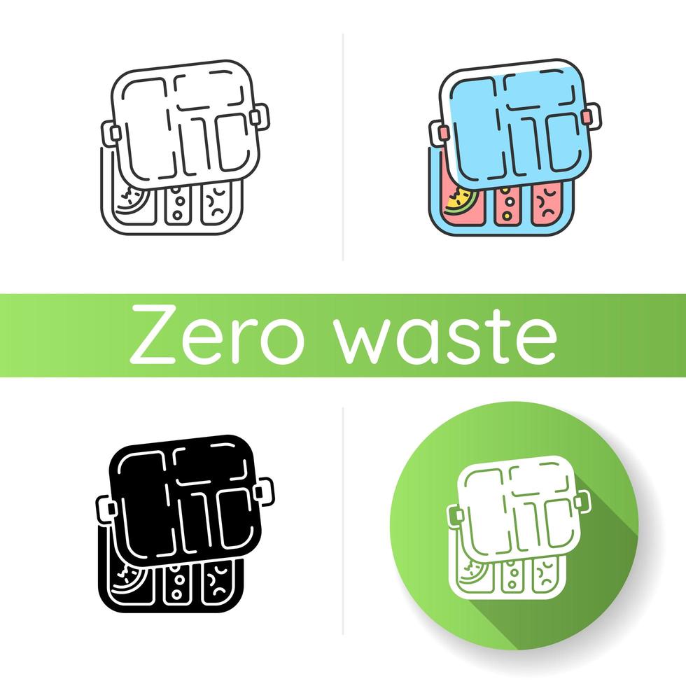 Reusable lunch box icon vector