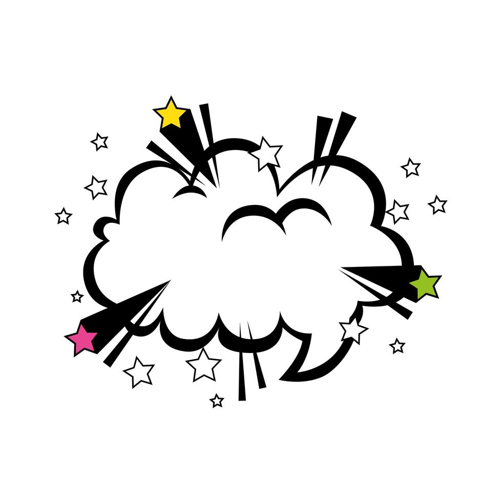 speech bubble pop art style vector