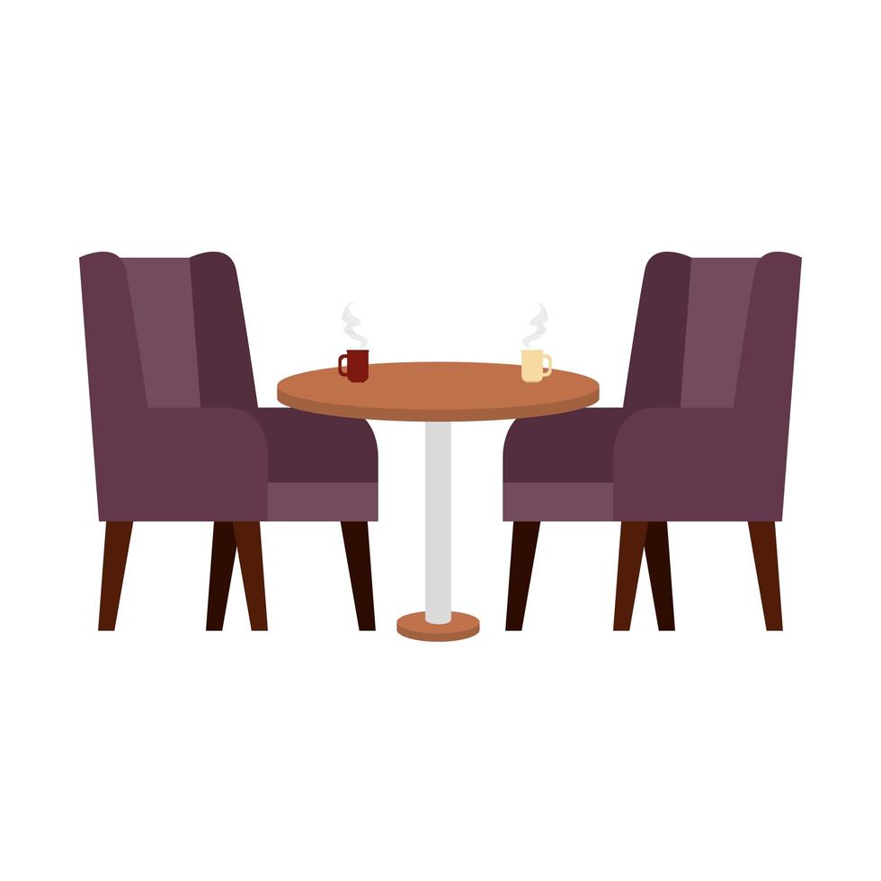 confortable sofa and wooden table livingroom scene vector