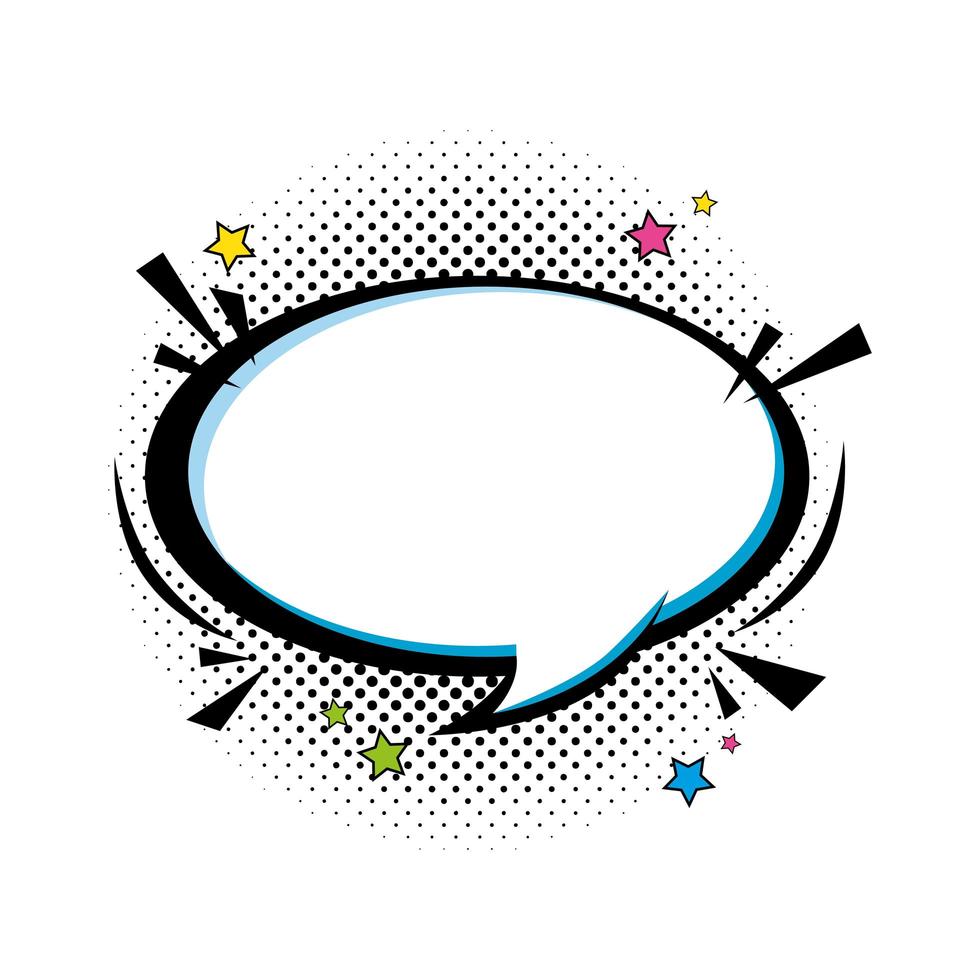 speech bubble pop art style vector