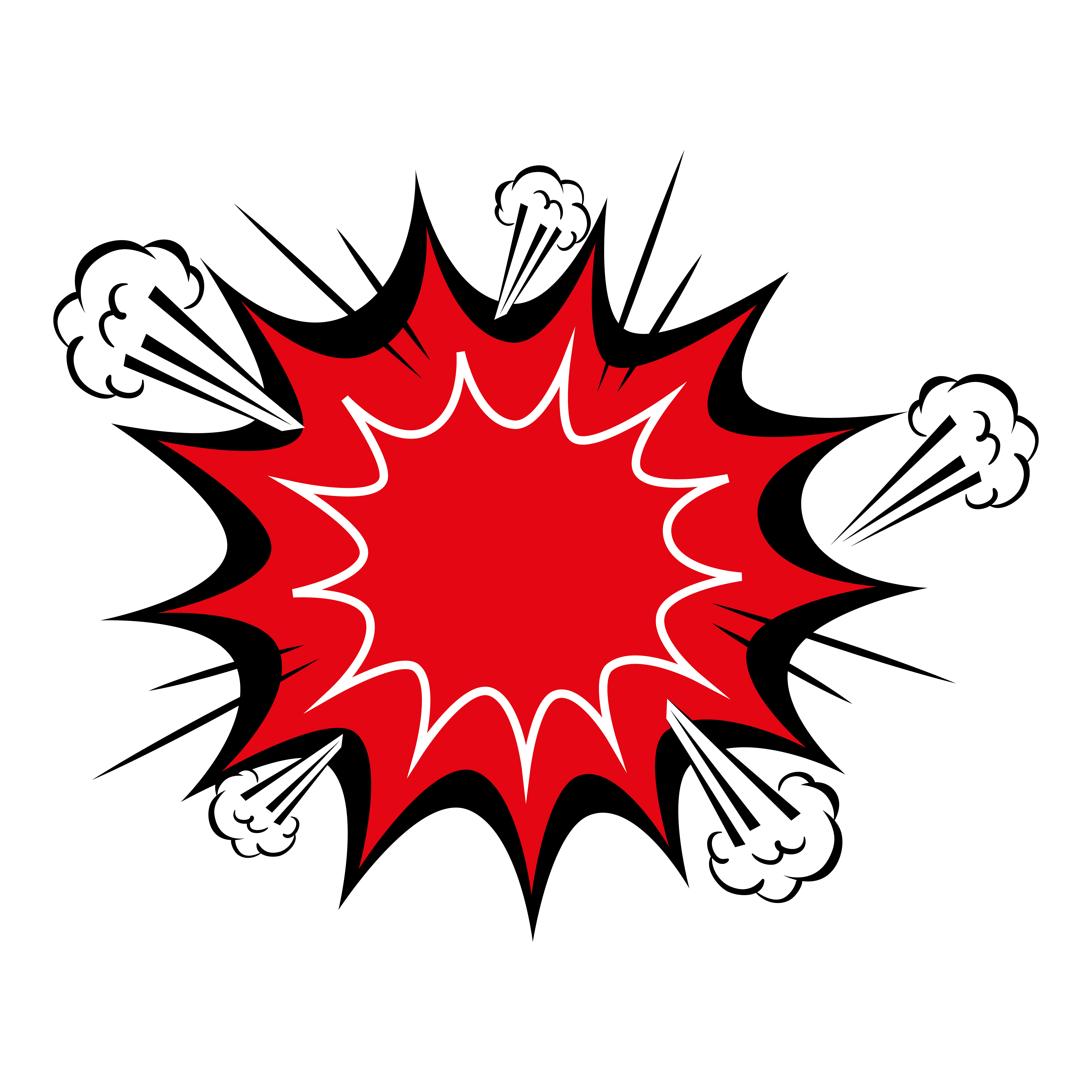 explosion red color pop art style icon 1916330 Vector Art at Vecteezy