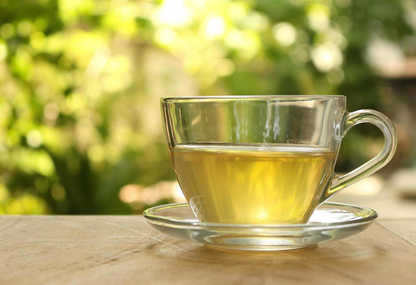 Tea in clear glass photo