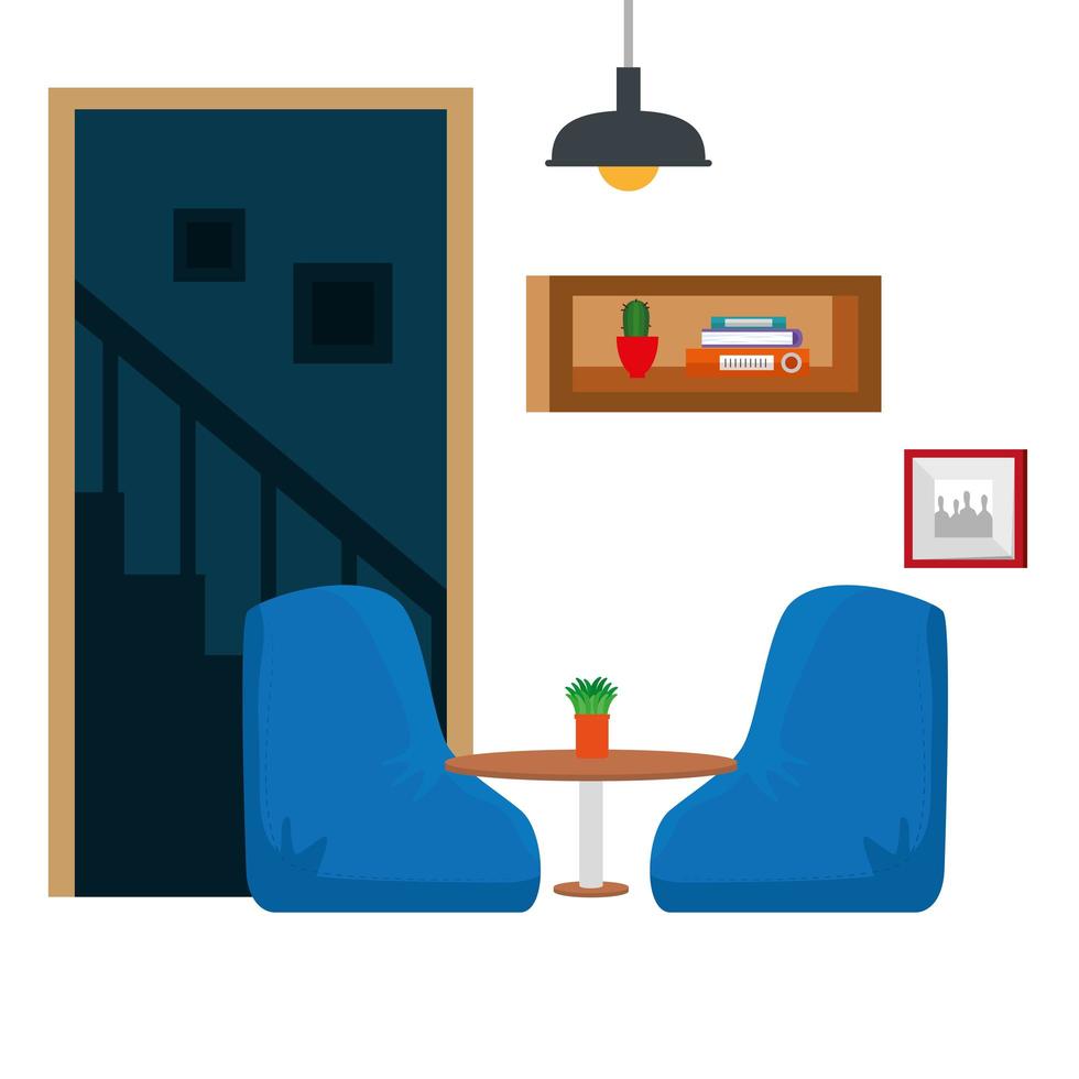 home living room place scene vector