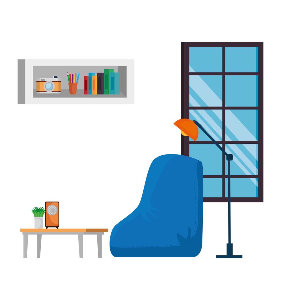 home living room place scene vector