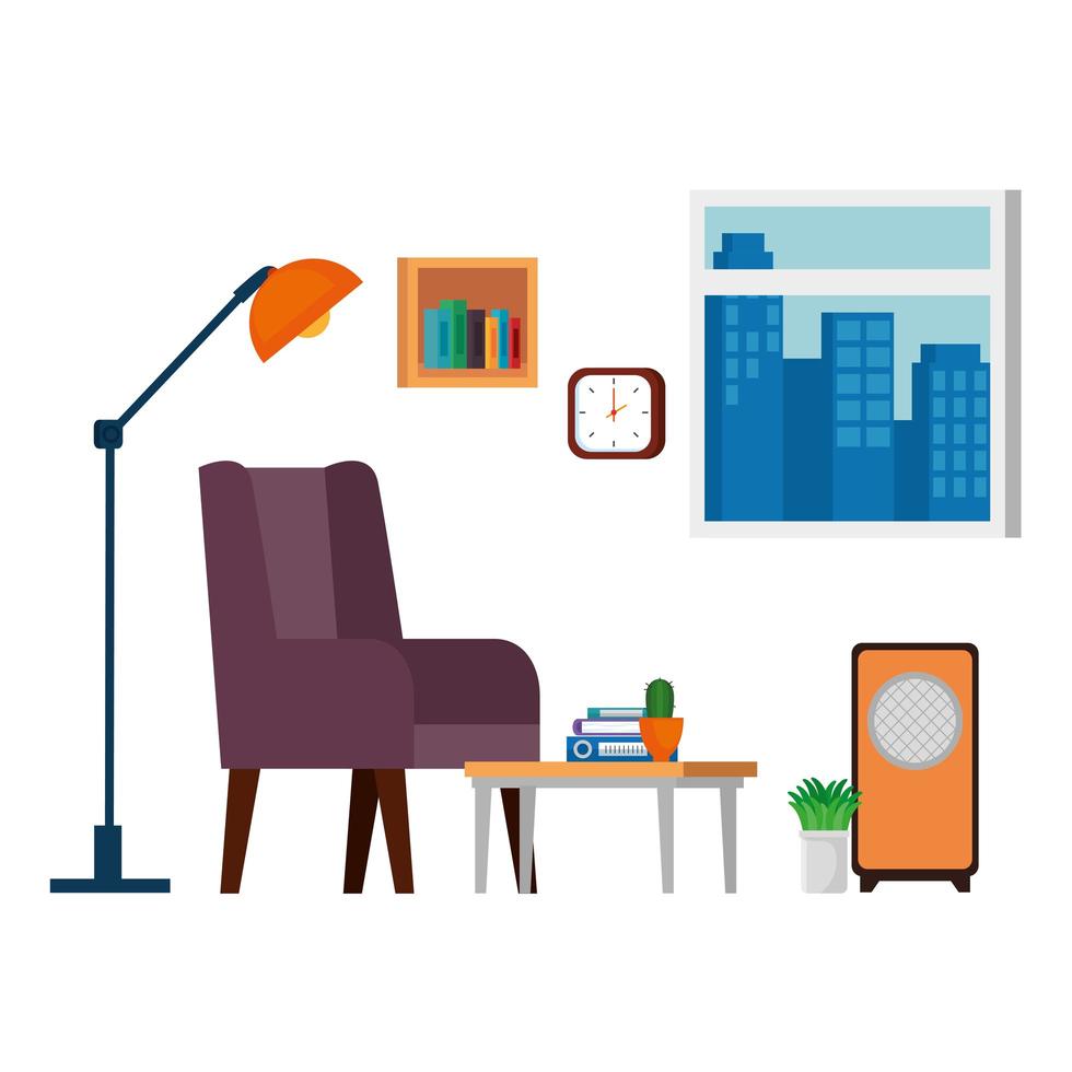 home living room place scene vector