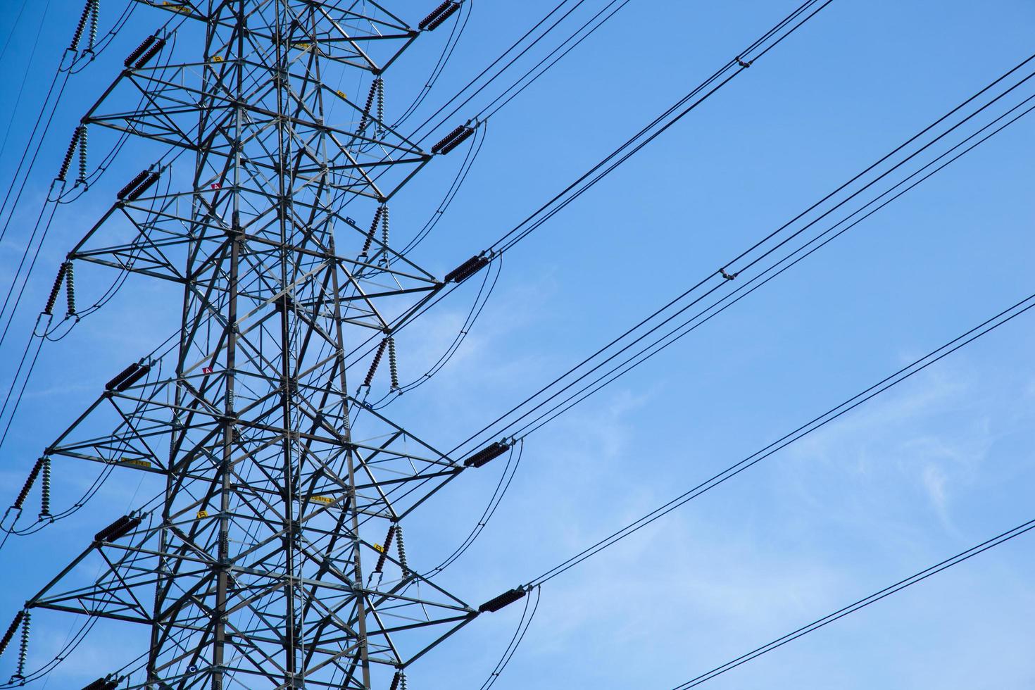 High voltage tower in Thailand photo