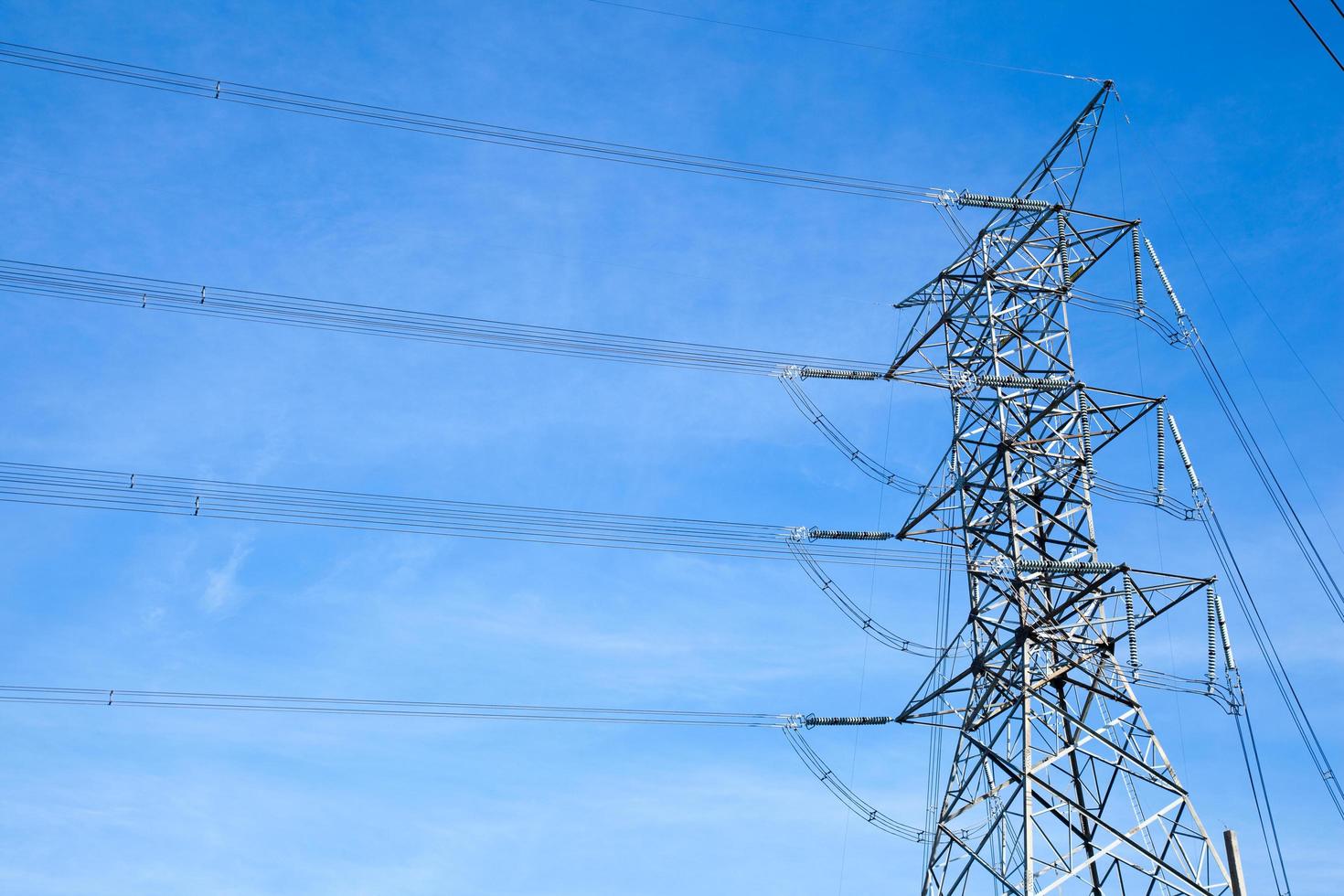 High voltage tower in Thailand photo