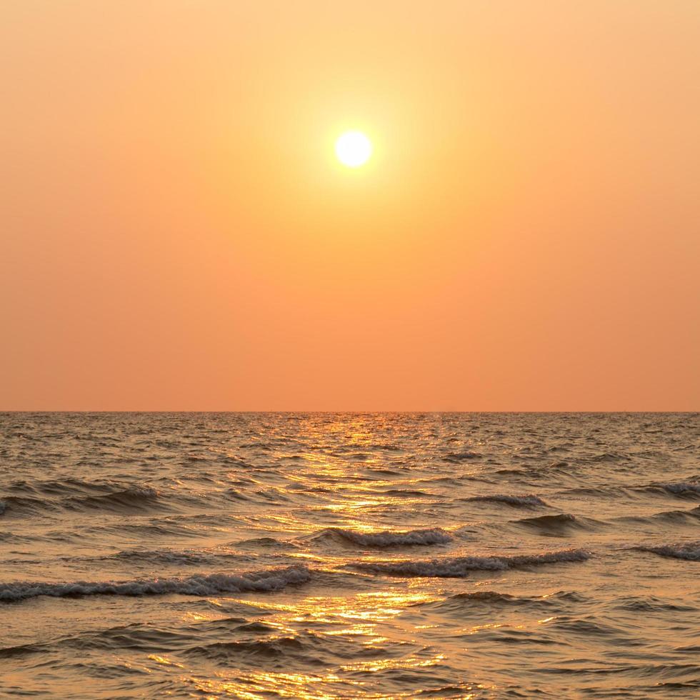 Sunset over the sea photo