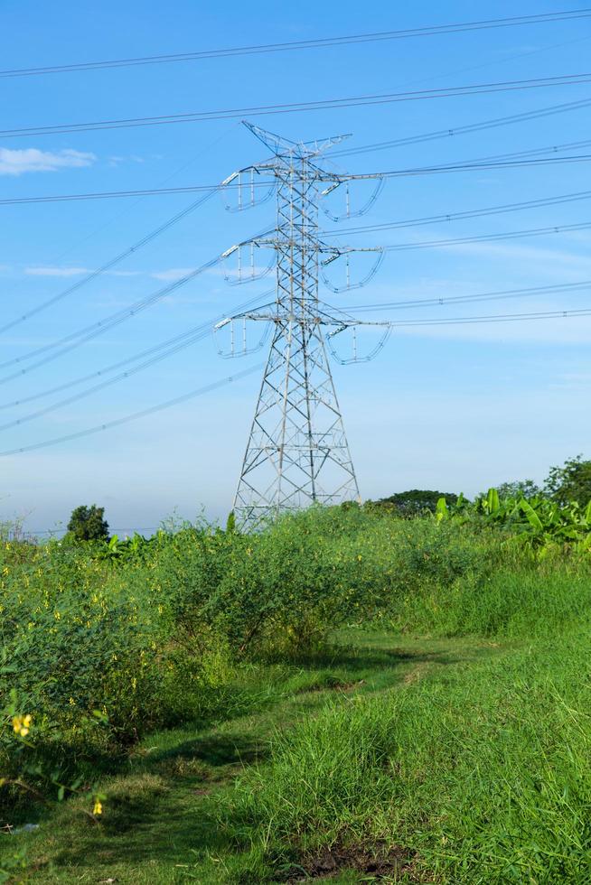 High voltage tower in Thailand photo