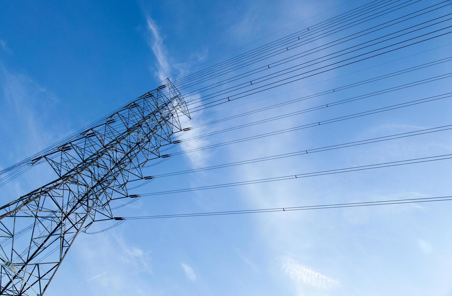 High voltage tower in Thailand photo