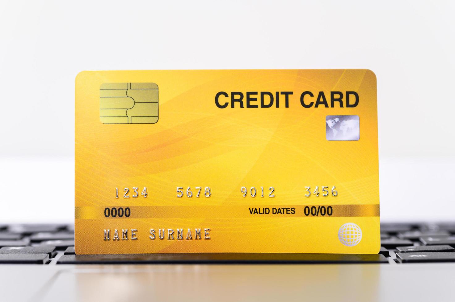 primer plano de la tarjeta de crédito foto